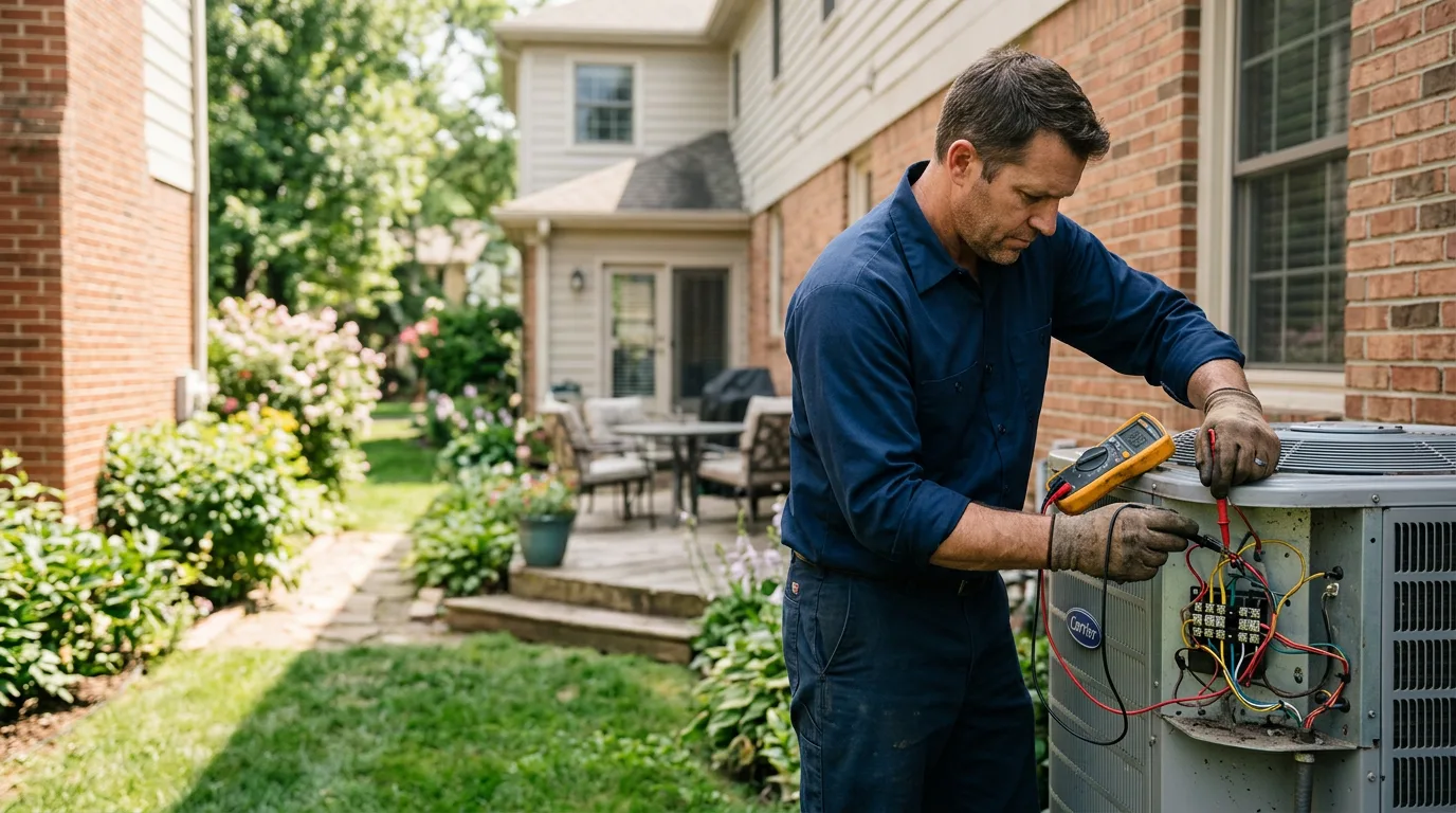 HVAC technician working near Napier, WV